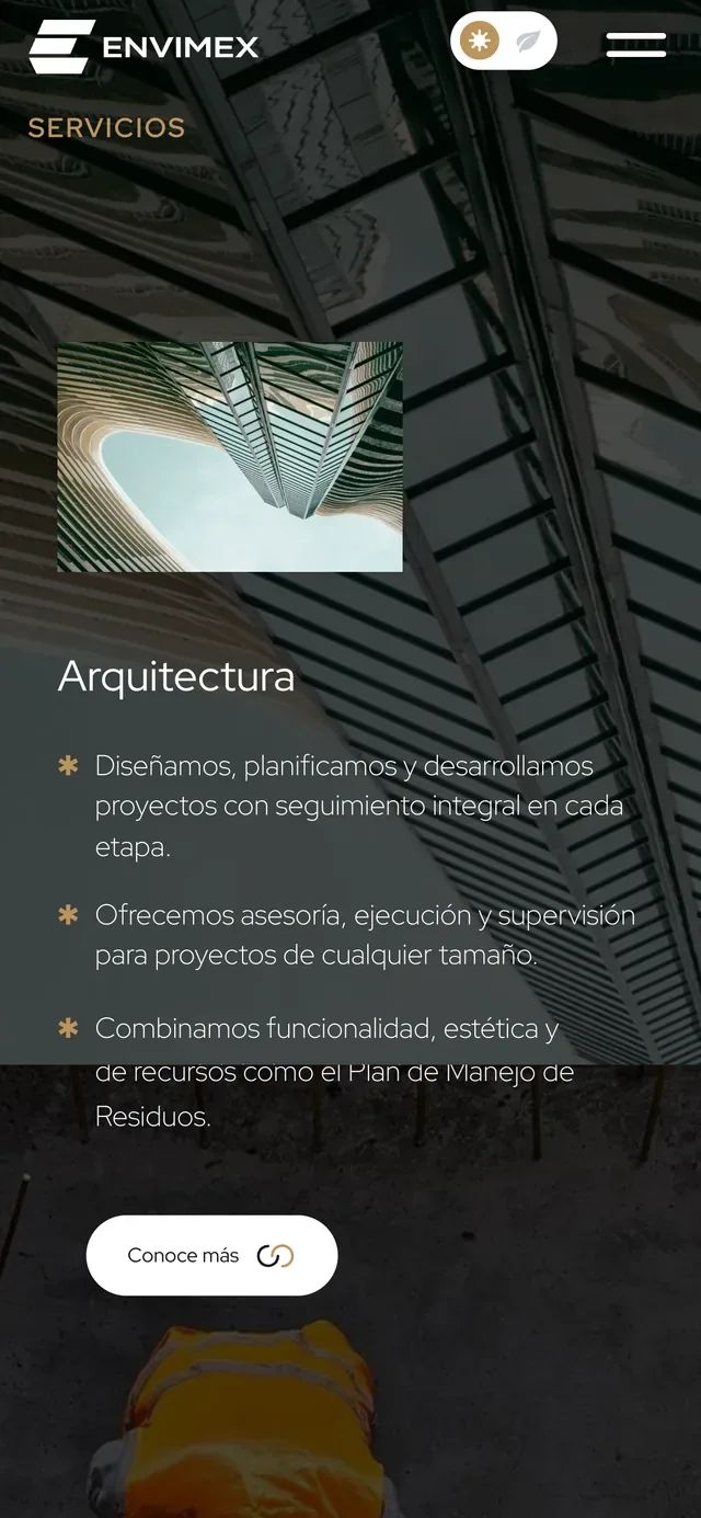El servicio de arquitectura en un teléfono