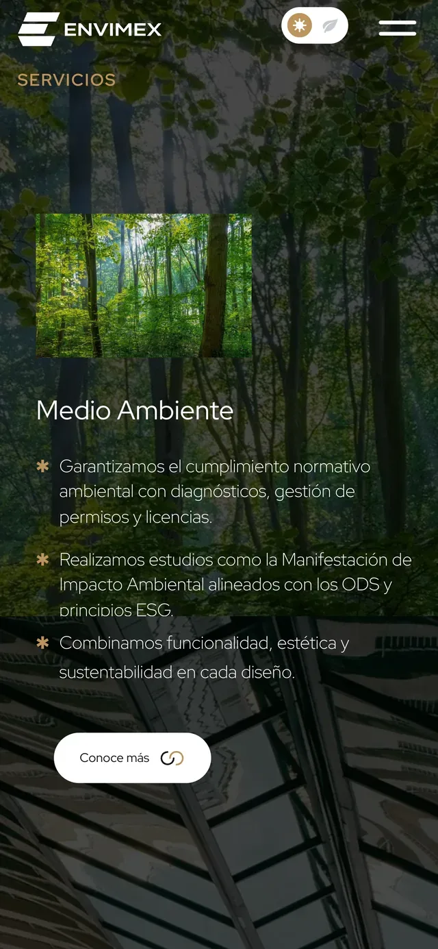 El servicio de medio ambiente en un teléfono