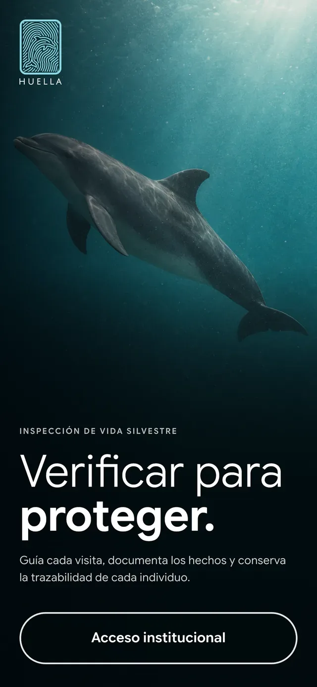 La página pública móvil de Huella