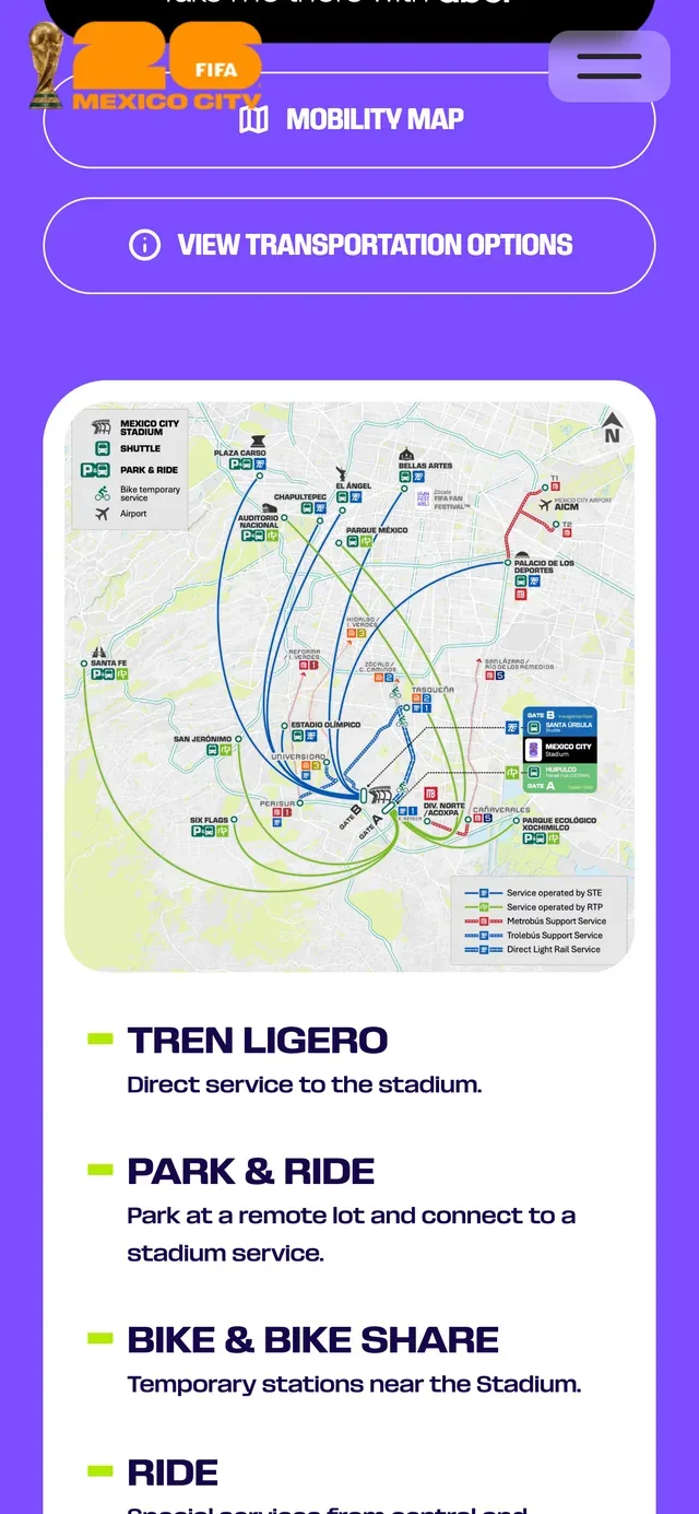 El mapa de movilidad en un teléfono