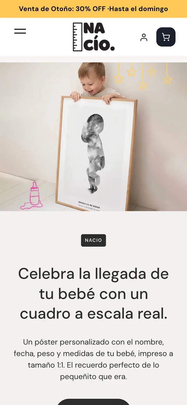 La página de inicio en un teléfono