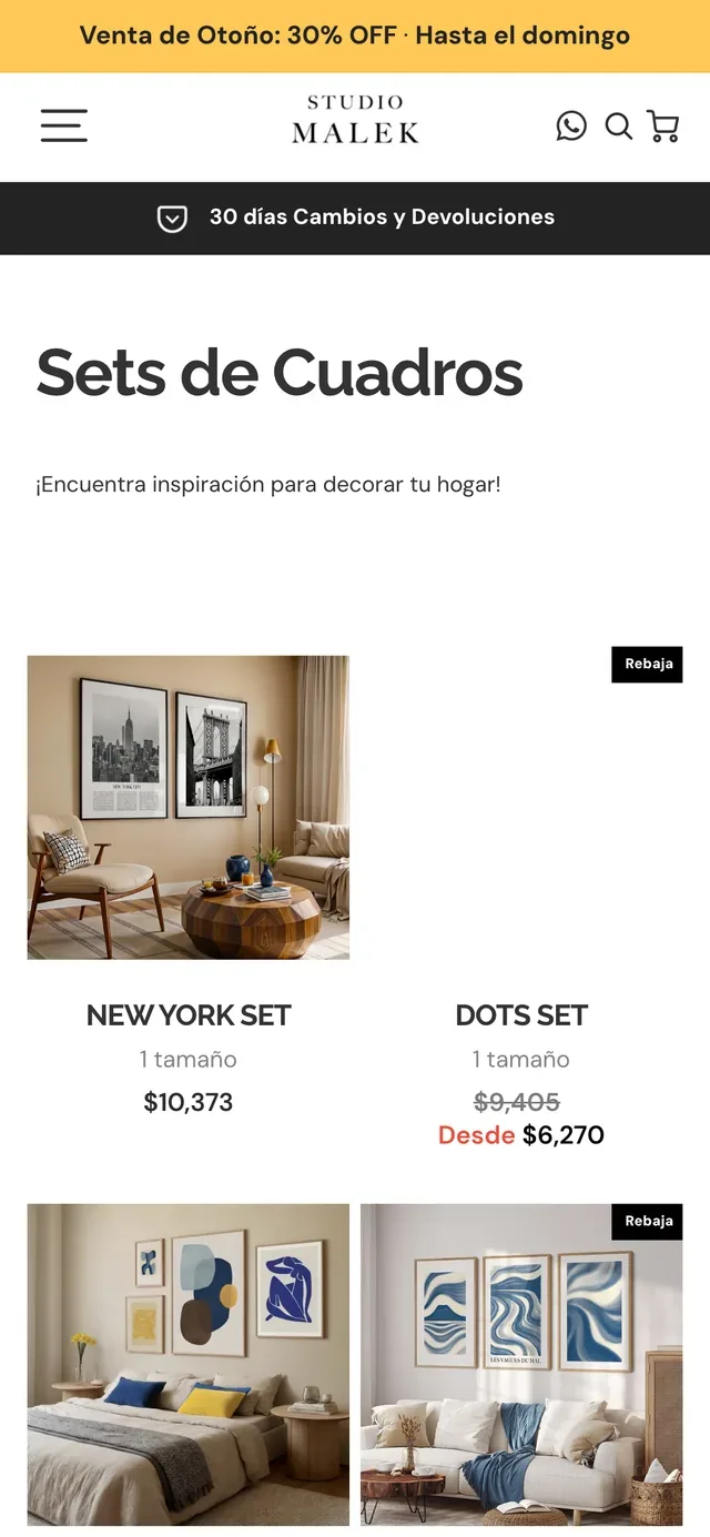 Los sets en un teléfono