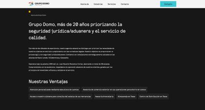 Grupo Domo: Diseño de Sitio Web Personalizado desktop view