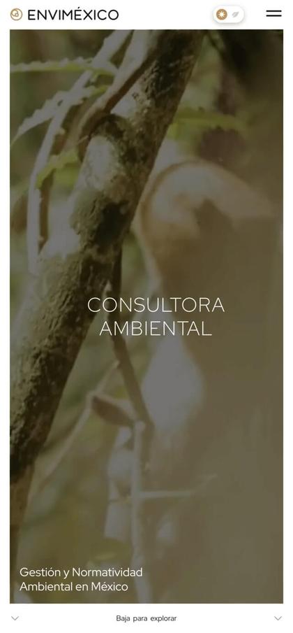 Sitio Web de Consultoría Ambiental por Kigo mobile view