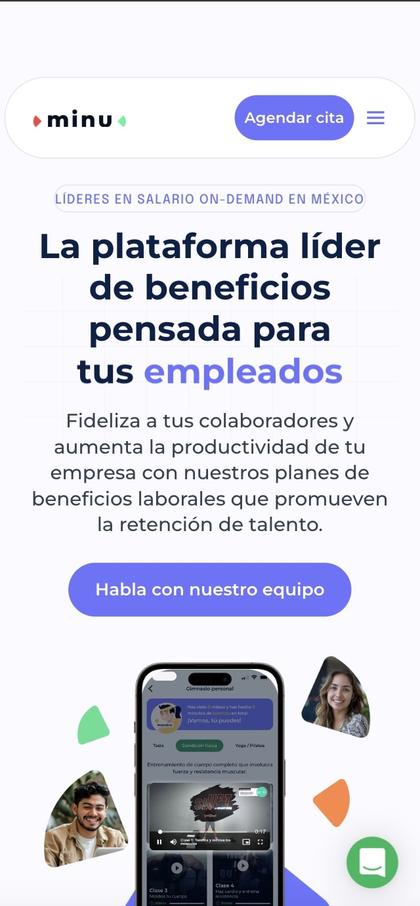 minu: Gran Diseño de Página mobile view