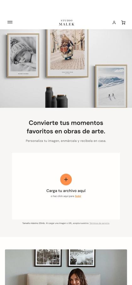 SM Custom Poster: Ideas de Sitio Web Digital mobile view