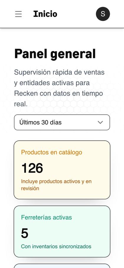 The Control Tower for Hardware Inventory mobile view